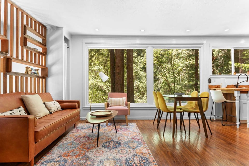 Redwood Cabin with Hot Tub Canyon View and Dogs OK Cabin in Guerneville