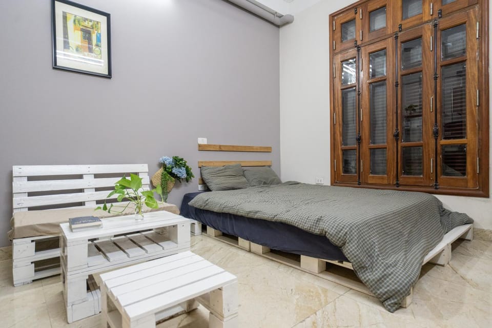 Bed, Photo of the whole room, Bedroom, air conditioner