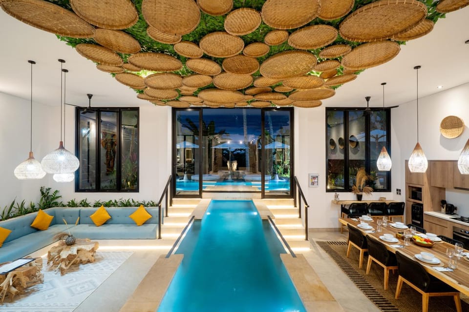 Living room, Seating area, Pool view, Swimming pool