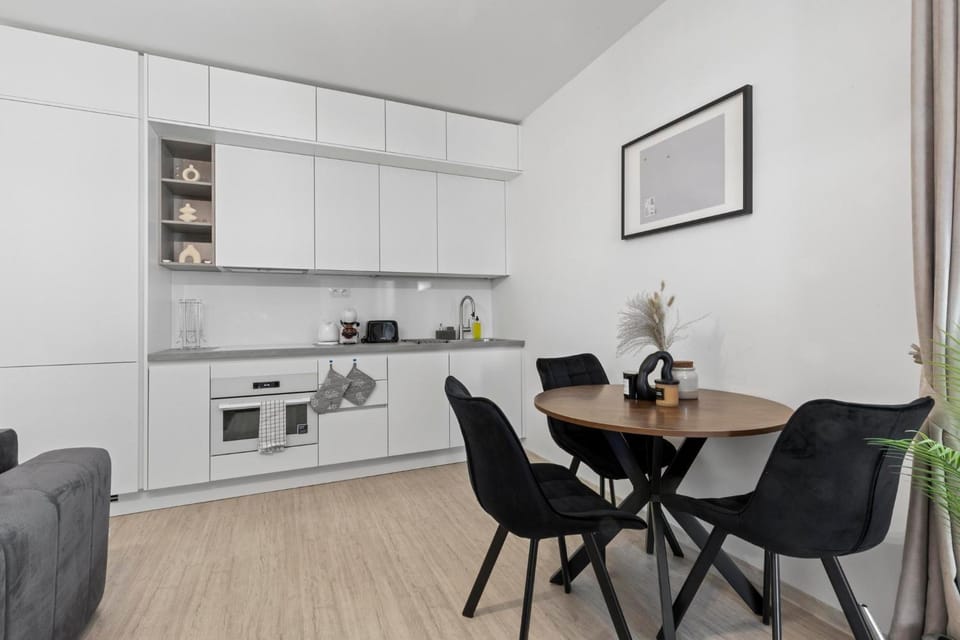 Kitchen or kitchenette, Living room, Seating area, Dining area, oven, stove
