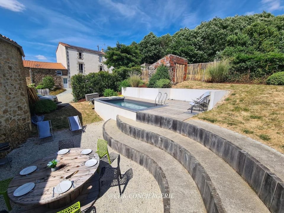 Patio, Natural landscape, Garden, Garden view, Pool view, Swimming pool