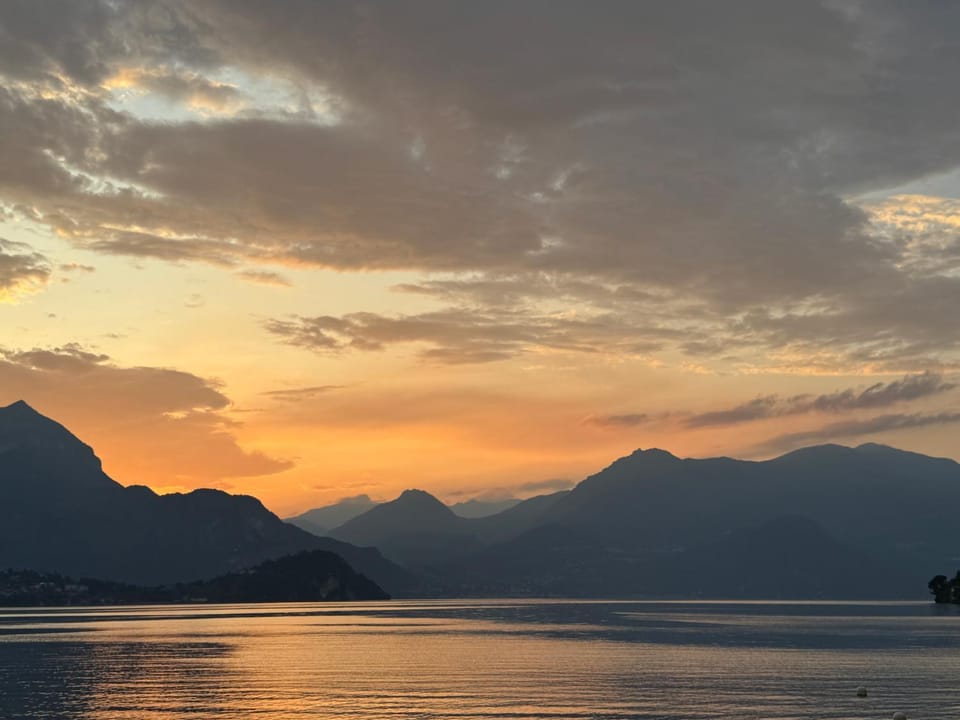 Natural landscape, Lake view, Mountain view, Sunset