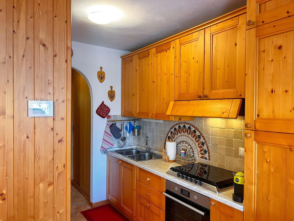 Kitchen or kitchenette, dishwasher, stove