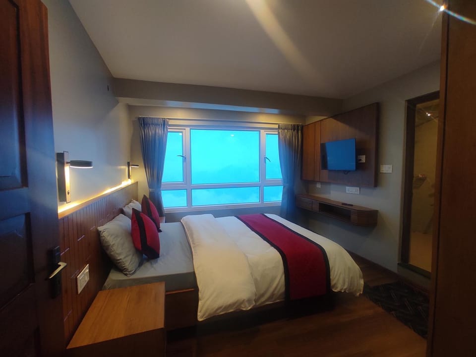 Bed, TV and multimedia, Photo of the whole room, wardrobe