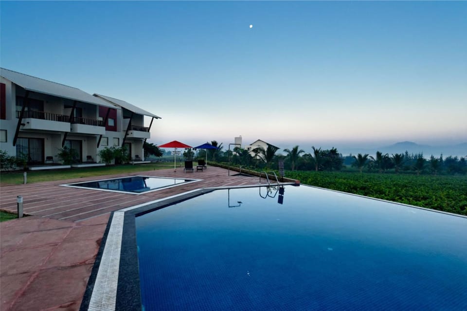 Swimming pool, Sunset