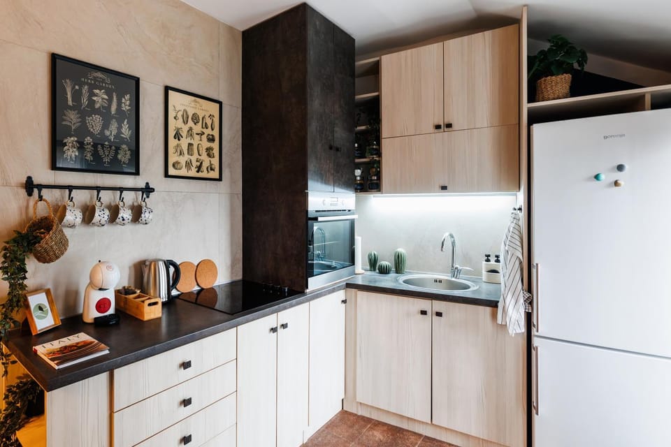 Coffee/tea facilities, oven, stove, kitchen
