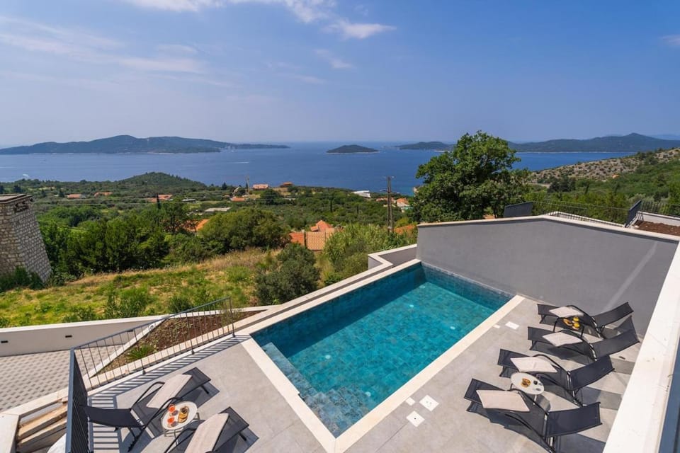 Patio, Day, Natural landscape, Balcony/Terrace, Pool view, Sea view, Swimming pool, sunbed