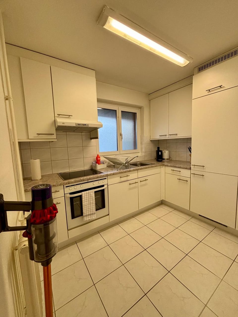Kitchen or kitchenette, oven, stove