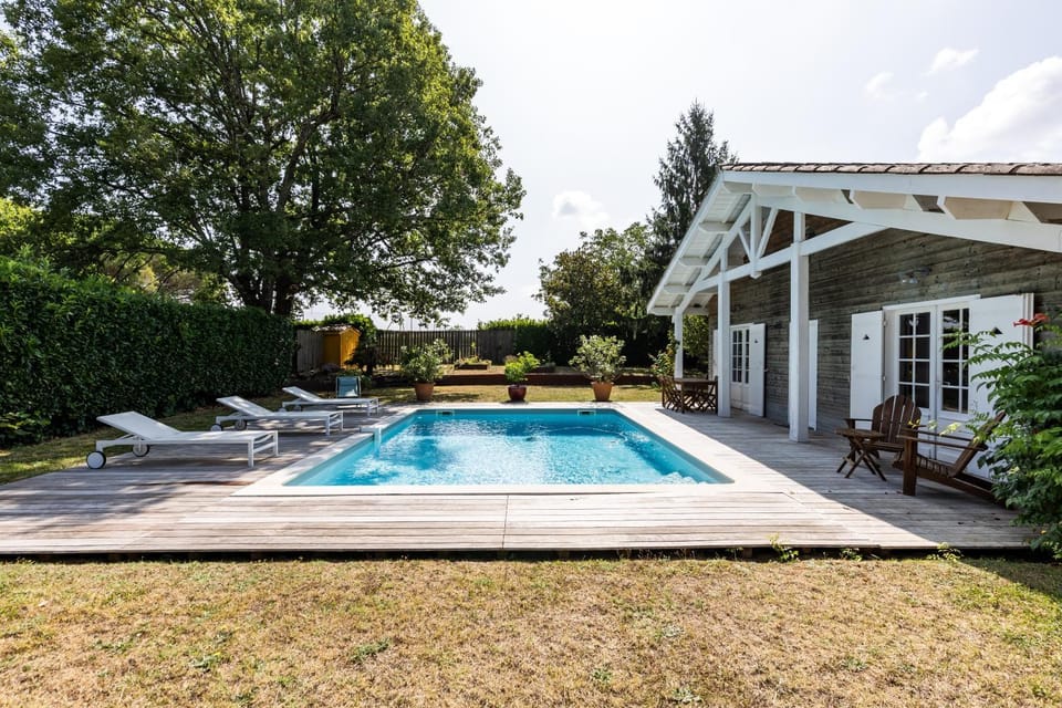 Property building, Living room, Swimming pool