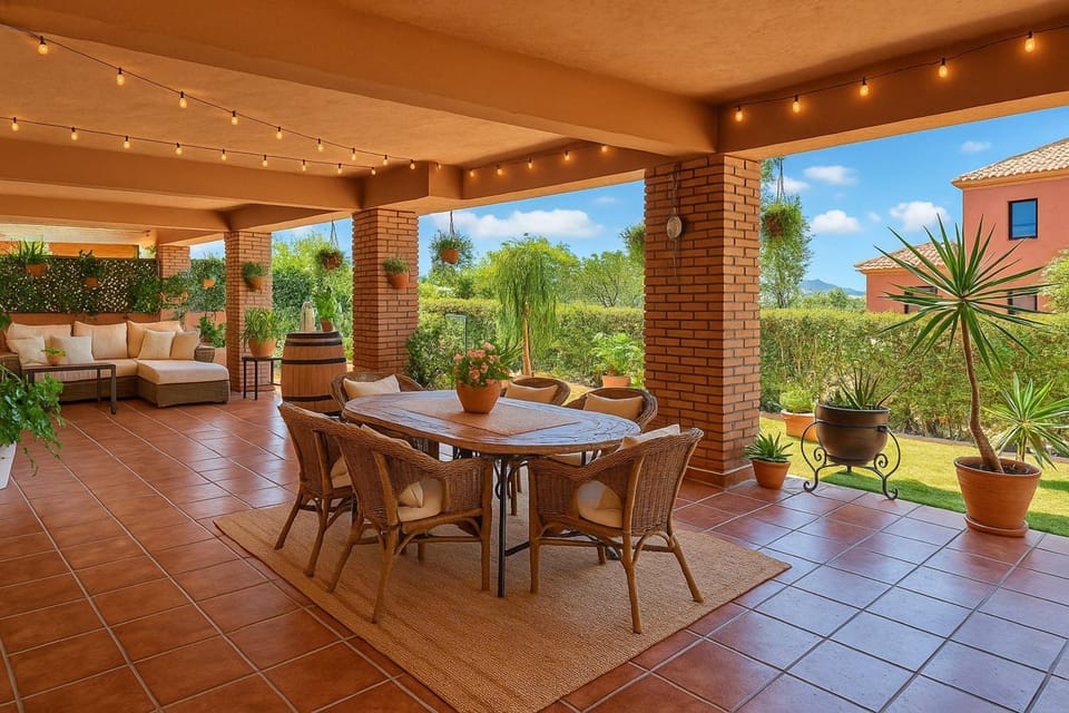 Patio, Garden, Dining area
