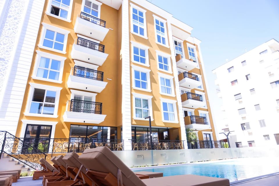 Property building, Day, View (from property/room), Pool view, Swimming pool