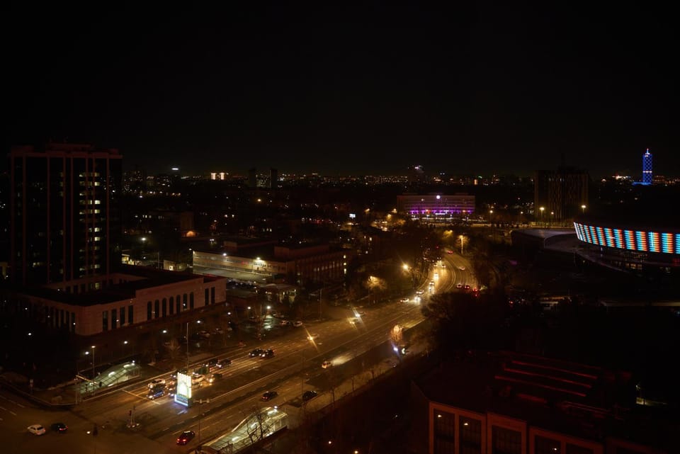 Night, City view, Street view