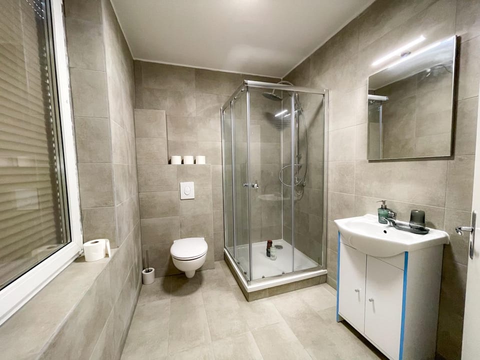 Shower, Toilet, Bathroom, towels