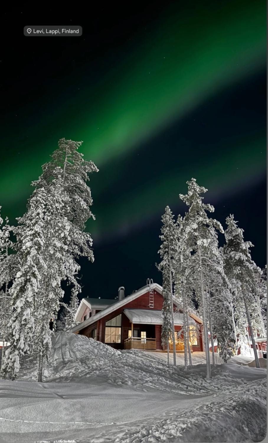 Property building, Night, Natural landscape, Winter