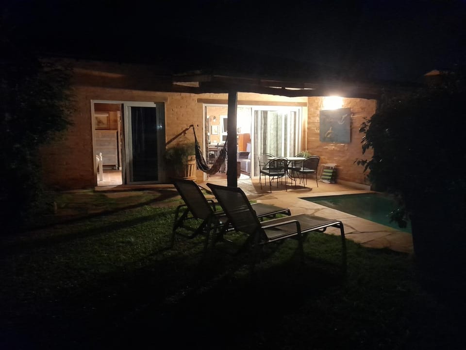 Patio, Night, Garden view