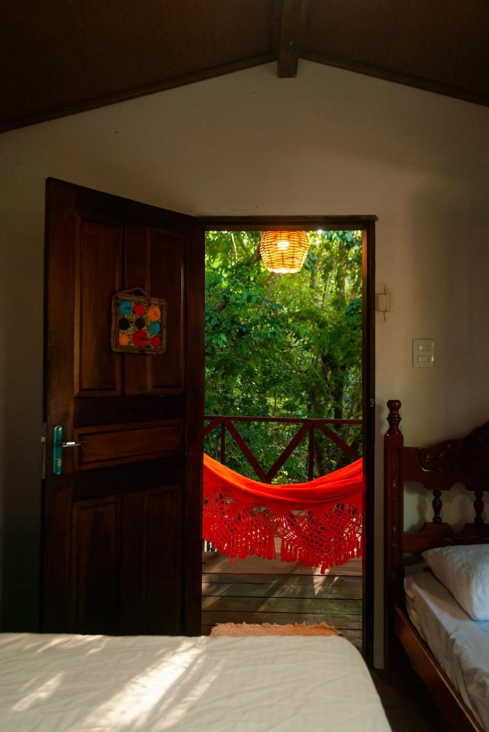 Bed, Natural landscape, Garden view