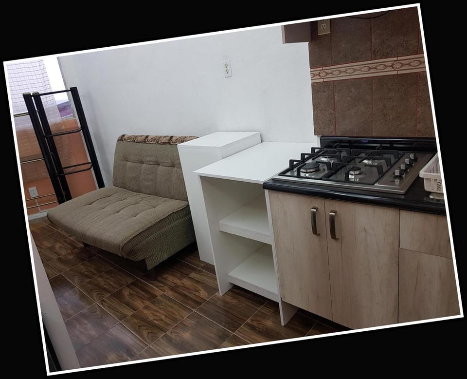 Living room, kitchen