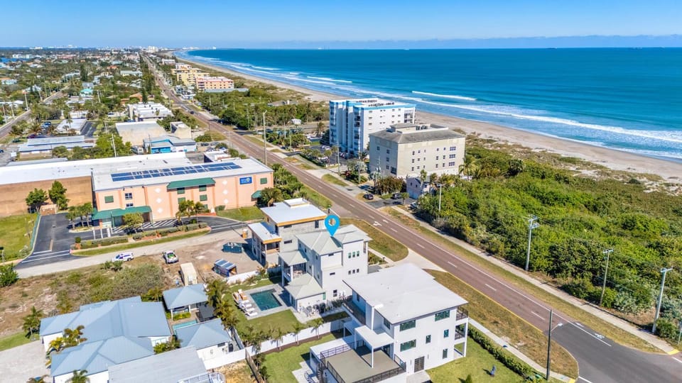 Luxury Cocoa Beach Oceanview Beach House Heated Private Pool, Spa & Beach Access Sleeps 12 House in Cocoa Beach