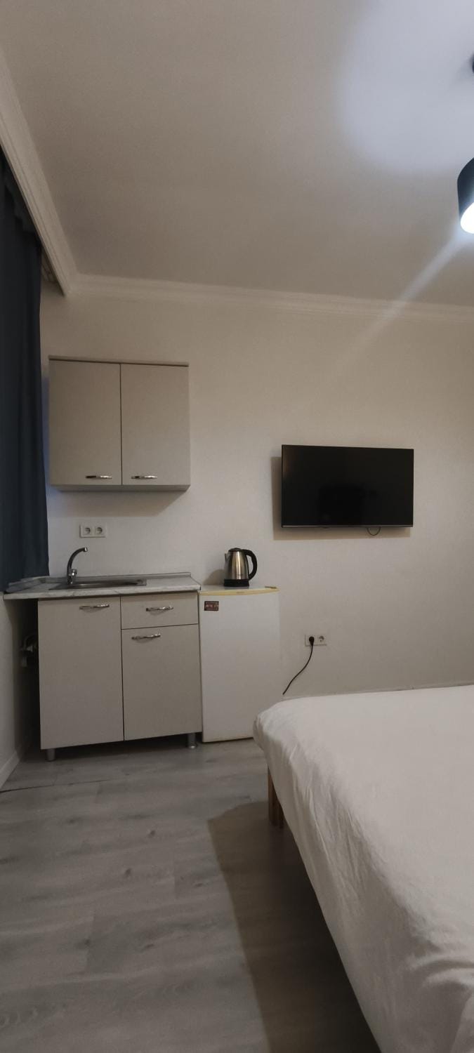 Bed, TV and multimedia, Kitchen or kitchenette, Photo of the whole room, Bedroom