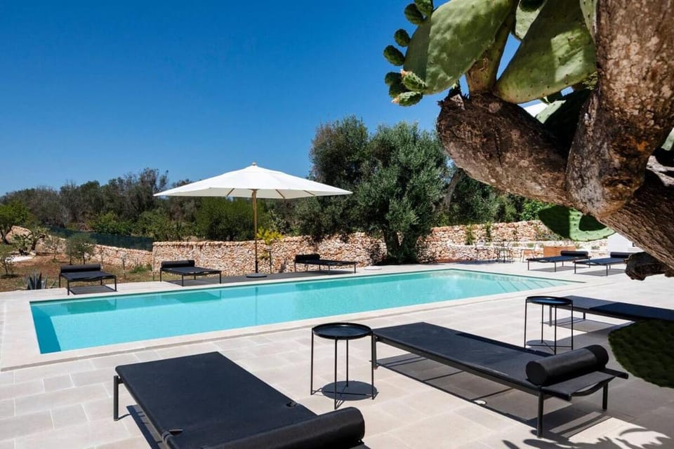 Patio, Natural landscape, Garden, Garden view, Pool view, Swimming pool, sunbed