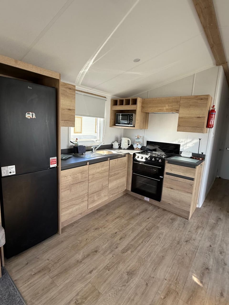Kitchen or kitchenette, oven, stove, toaster