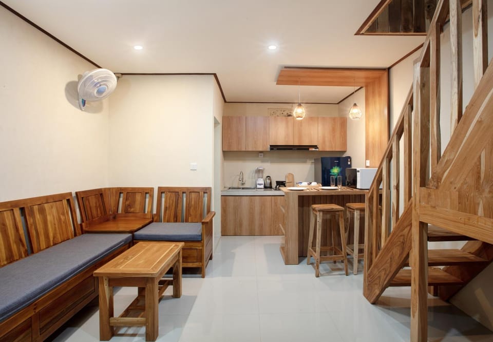 Kitchen or kitchenette, Living room, Dining area, stove