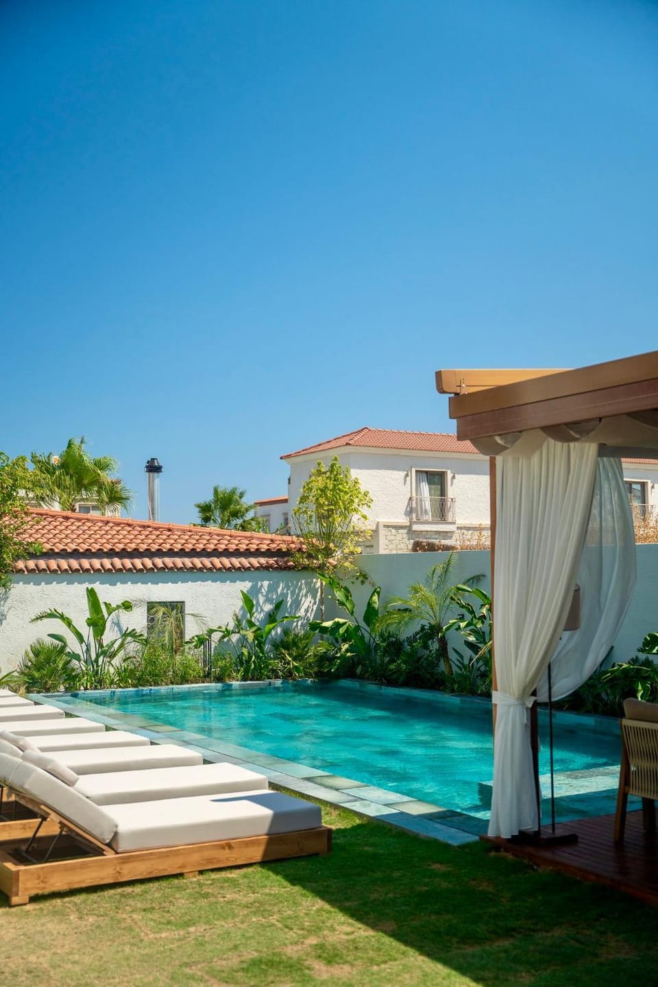 Garden, Garden view, Pool view, Swimming pool, sunbed