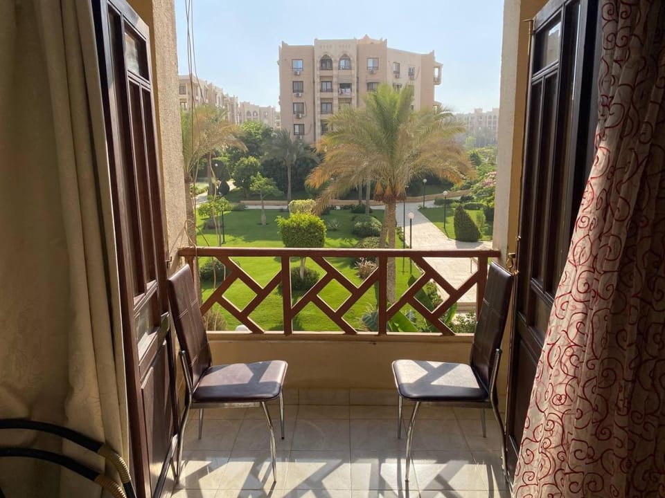 Property building, Day, View (from property/room), Balcony/Terrace, Living room, Seating area