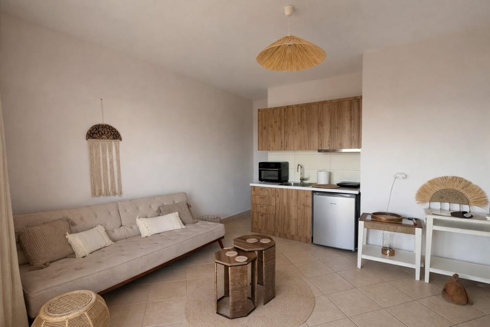 Kitchen or kitchenette, Living room, Seating area, Dining area, stove