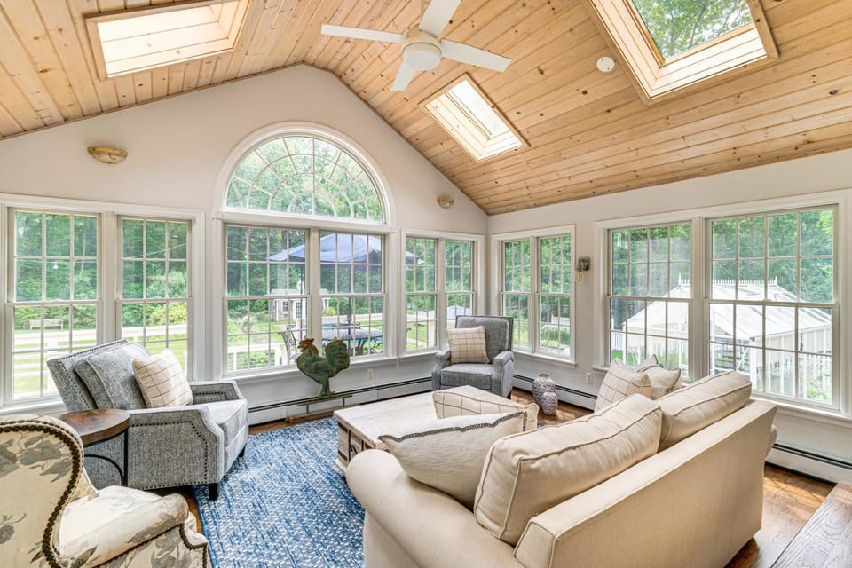 Pool, Sunroom & Gardens: Luxe Sandy Hook Home! House in Connecticut