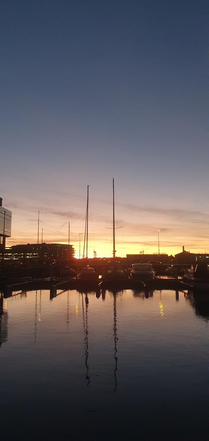 Glamping on small, old boat in Karlskrona Docked boat in Kalmar County, Sweden