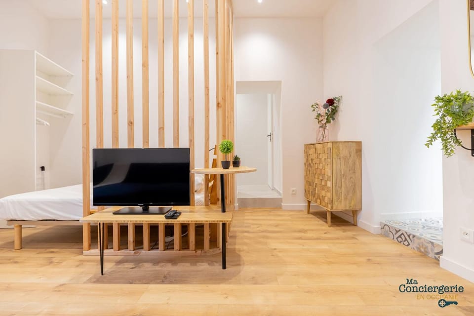 Bed, TV and multimedia, Living room, Photo of the whole room