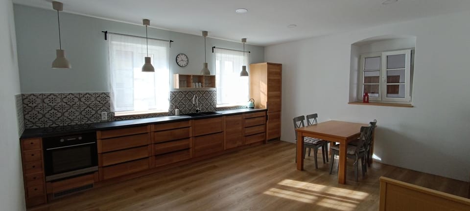Kitchen or kitchenette, Photo of the whole room, Dining area, dishwasher, furniture, oven, stove, kitchen