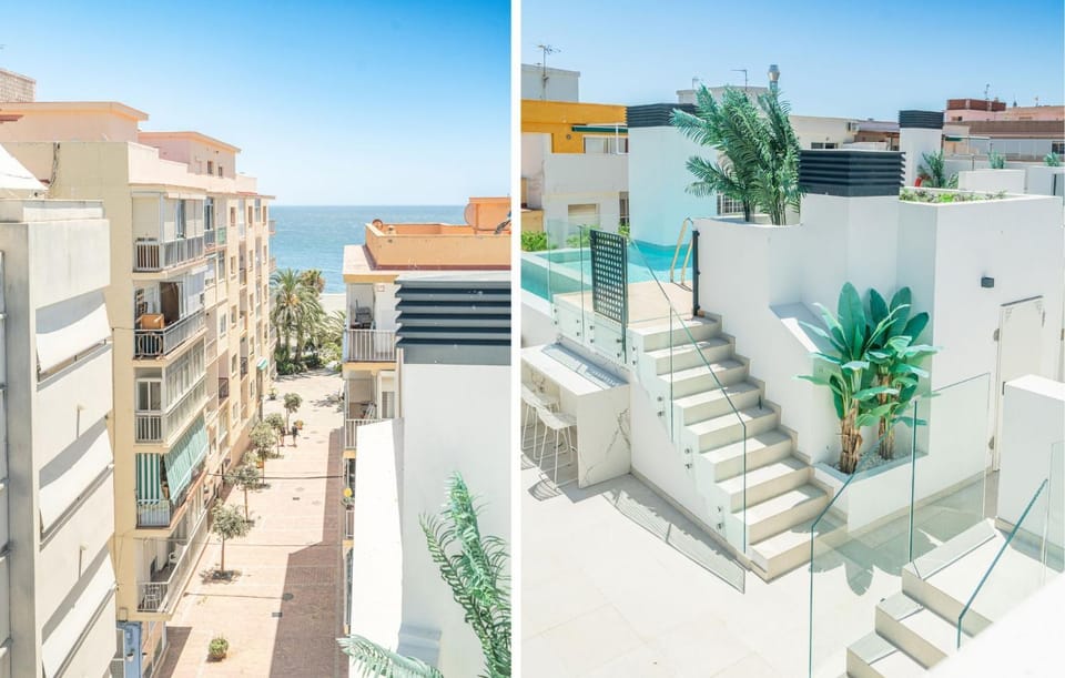 Property building, Day, Balcony/Terrace, City view, Sea view, Swimming pool