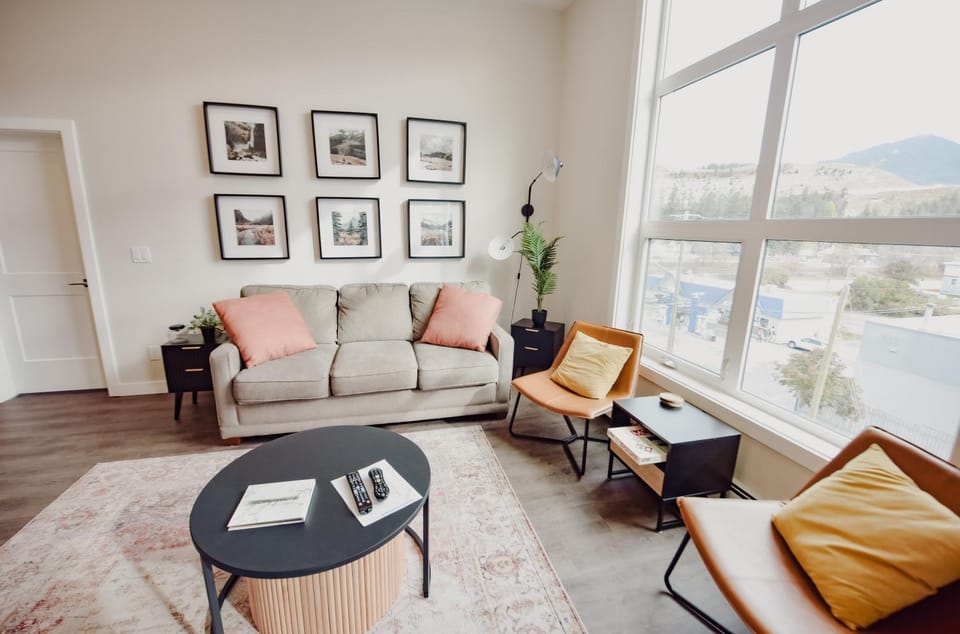 Natural landscape, Living room, Seating area, Mountain view