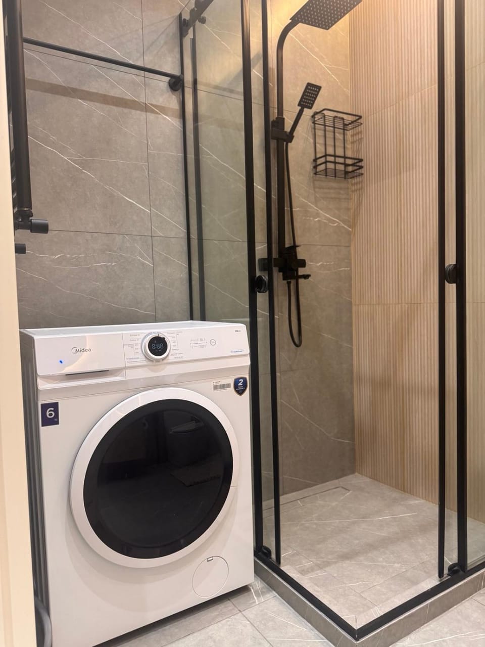 Shower, washing machine