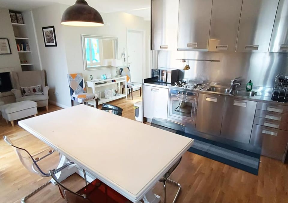 Dining area, dishwasher, microwave, oven, kitchen