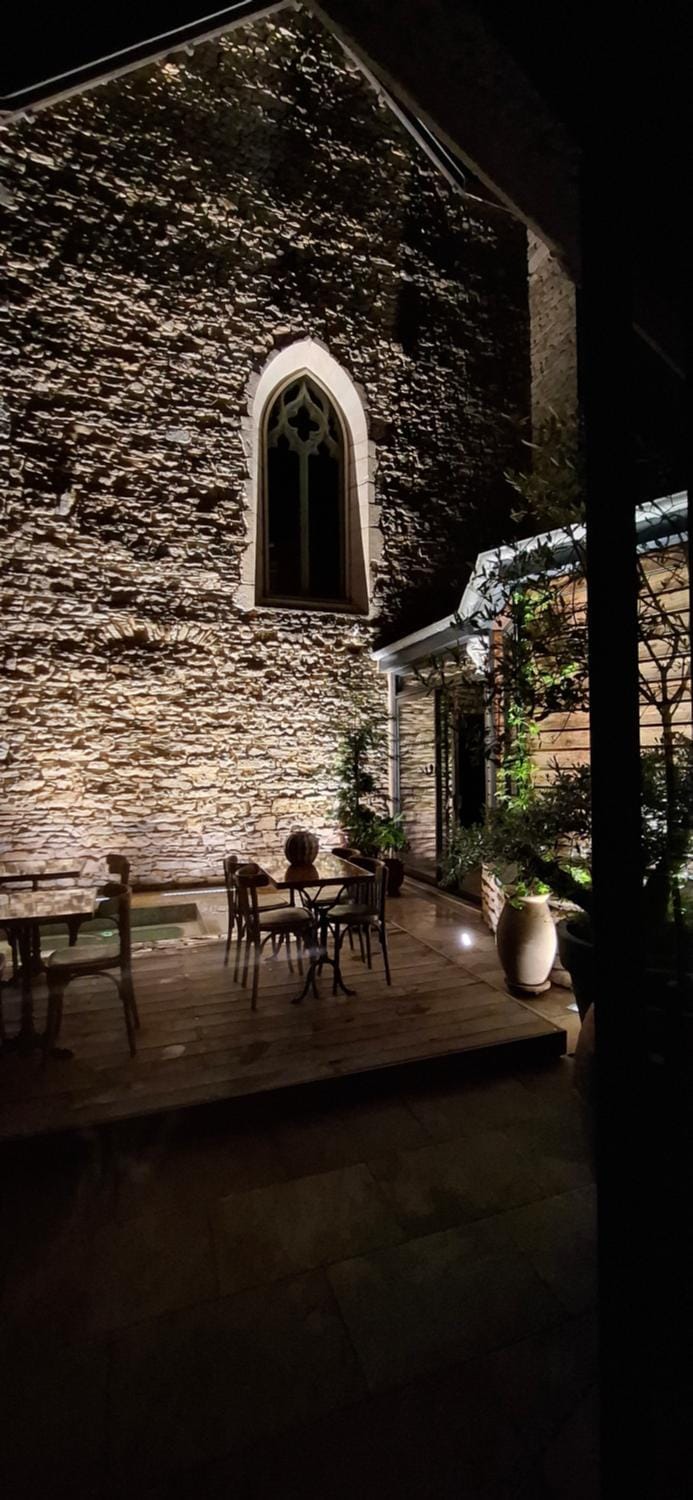 Property building, Patio, Night