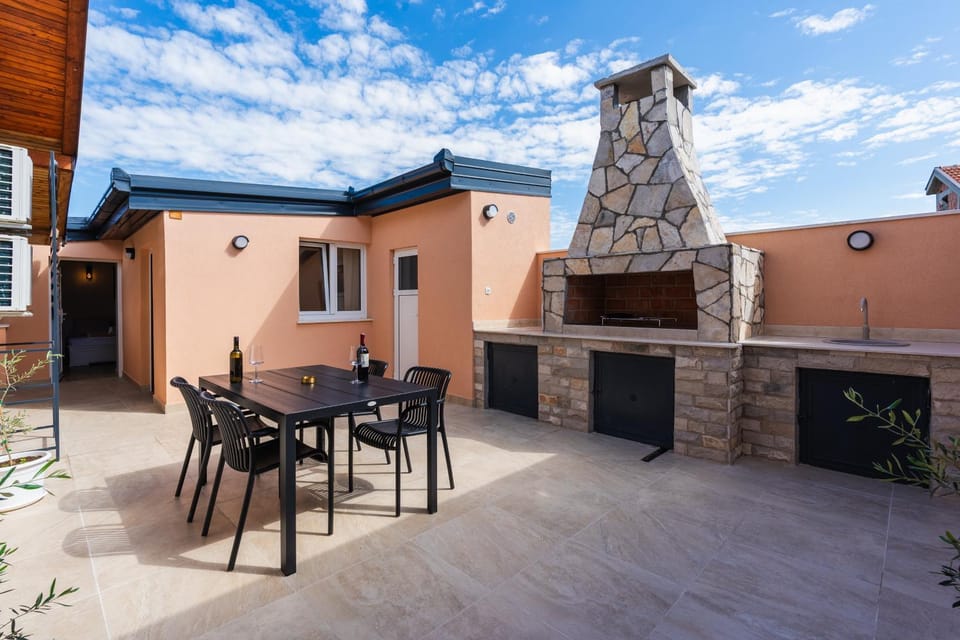 Property building, BBQ facilities, Dining area
