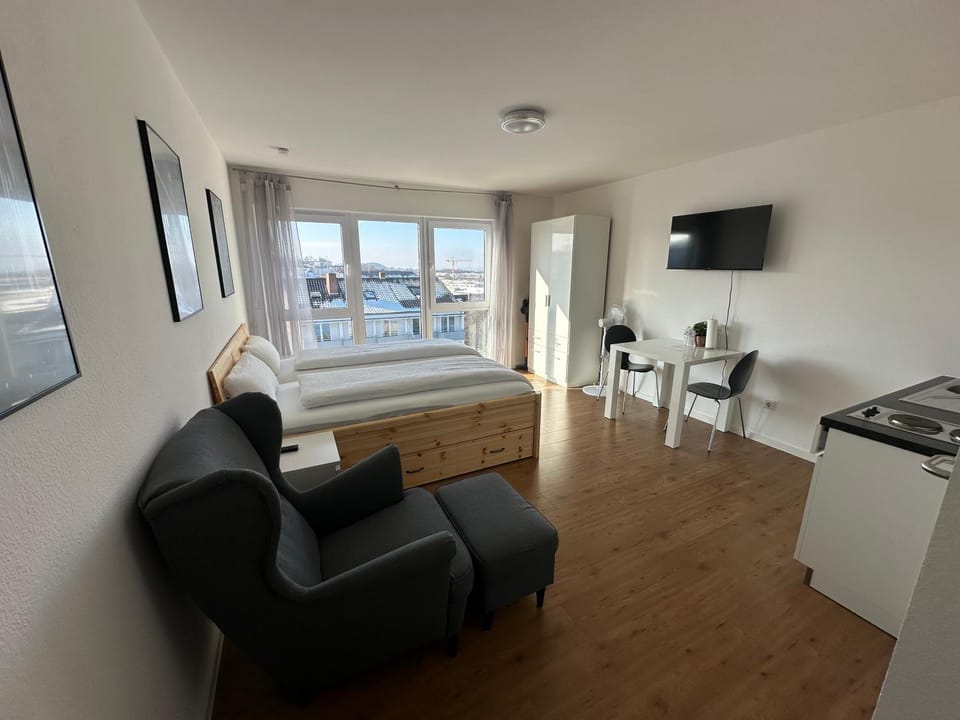 Helles Studio mit Weitblick, Doppelbett, zentrumsnah Apartment in Hesse
