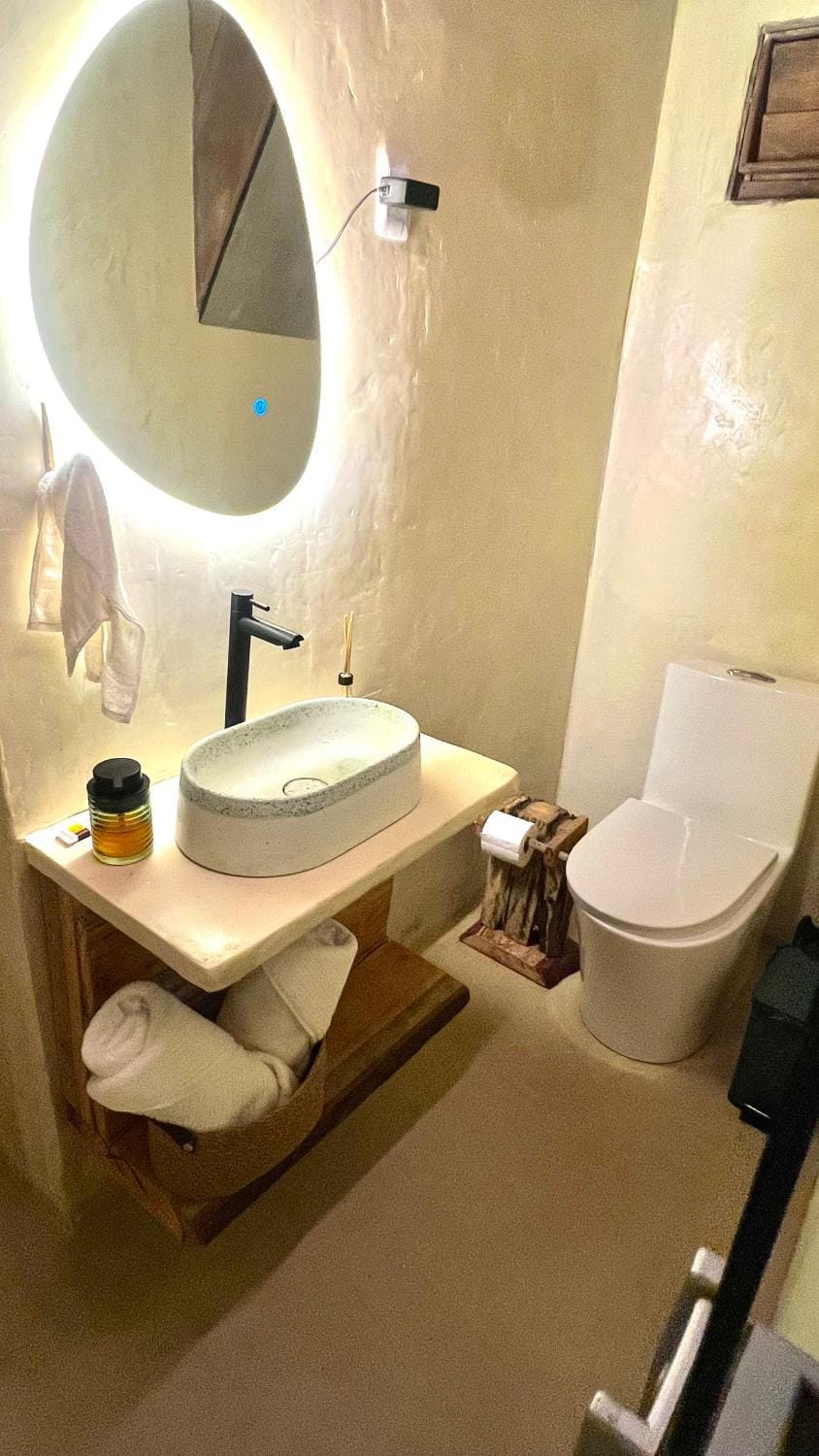 Bathroom, towels