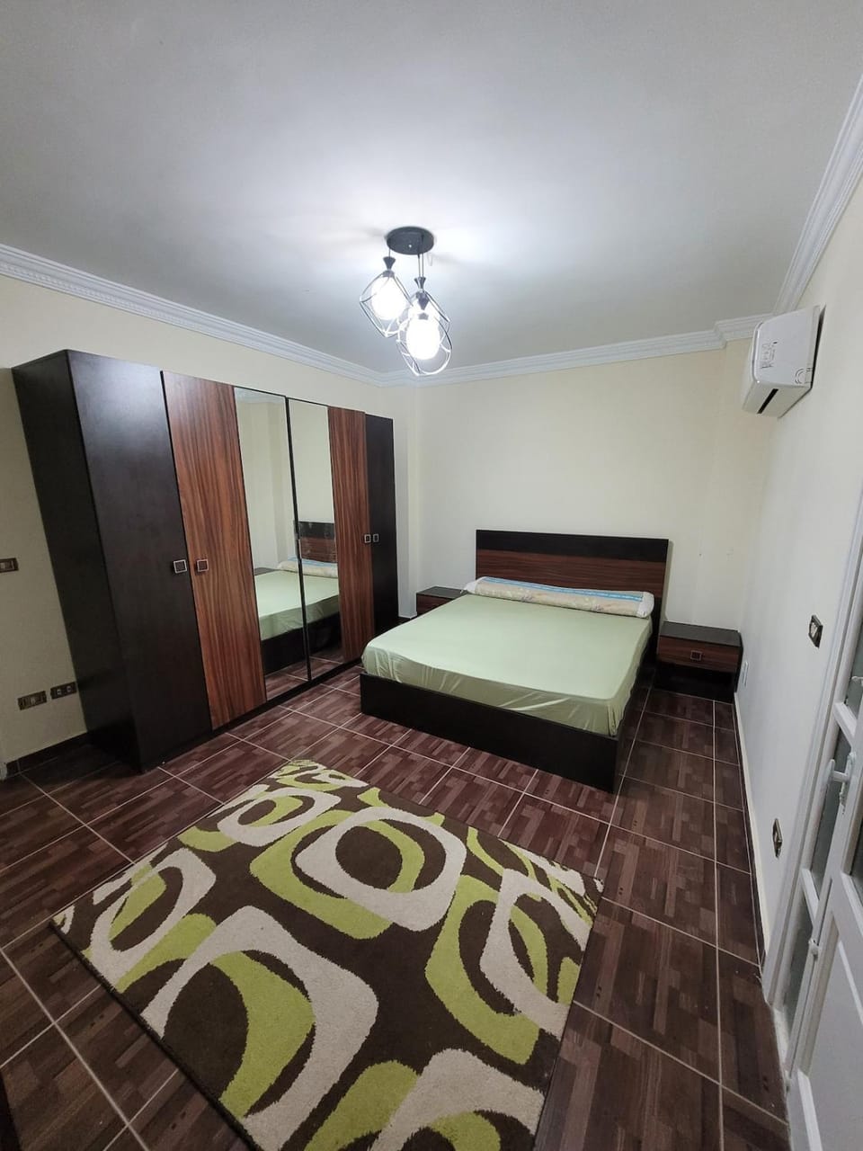 Bed, Photo of the whole room, Bedroom, wardrobe, air conditioner