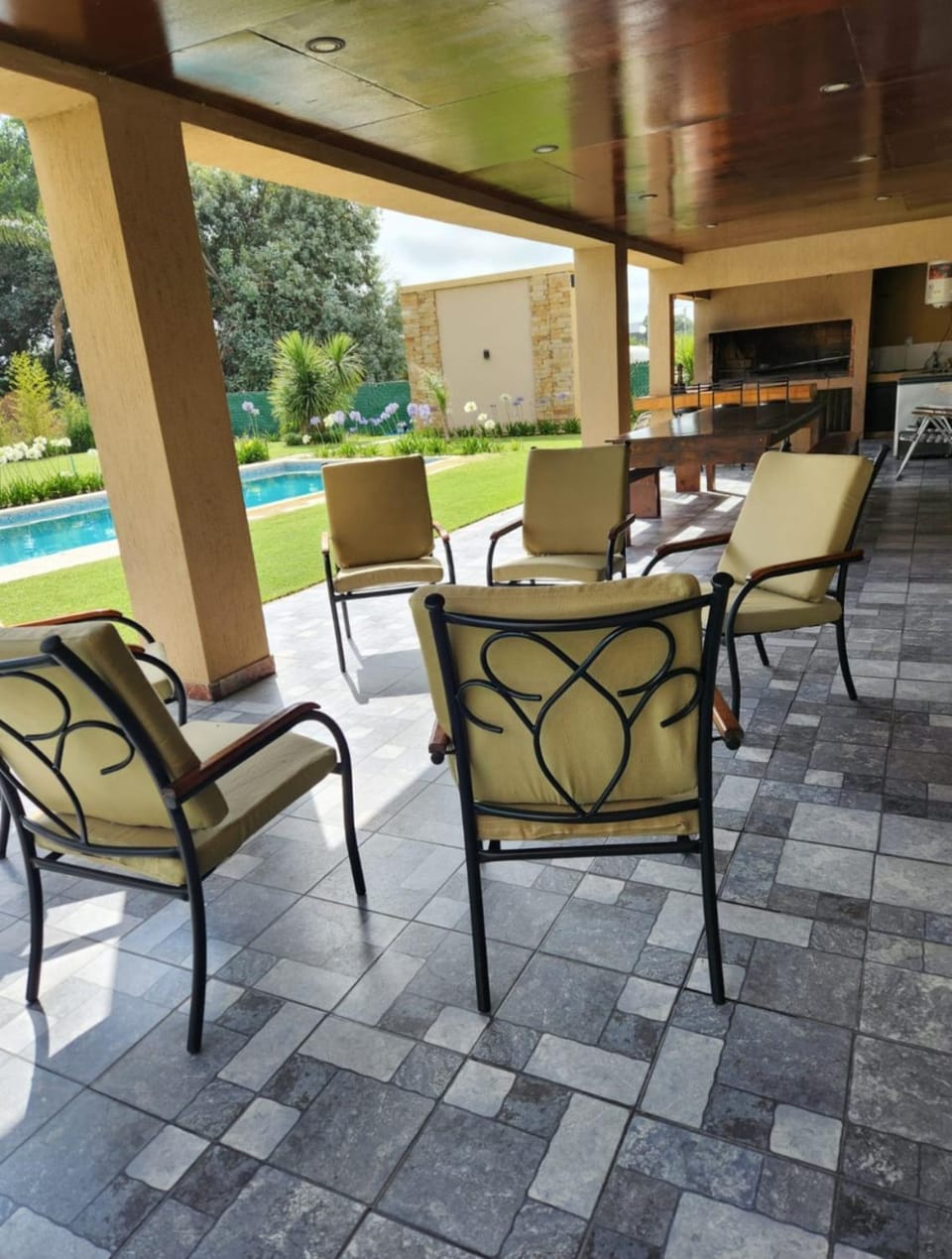 Patio, Pool view