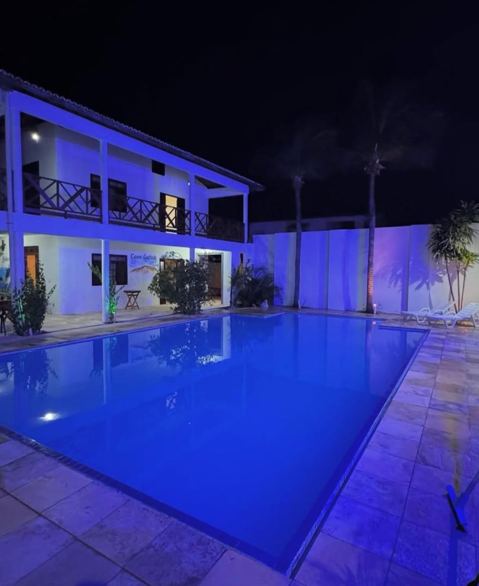 Property building, Night, Pool view, Swimming pool