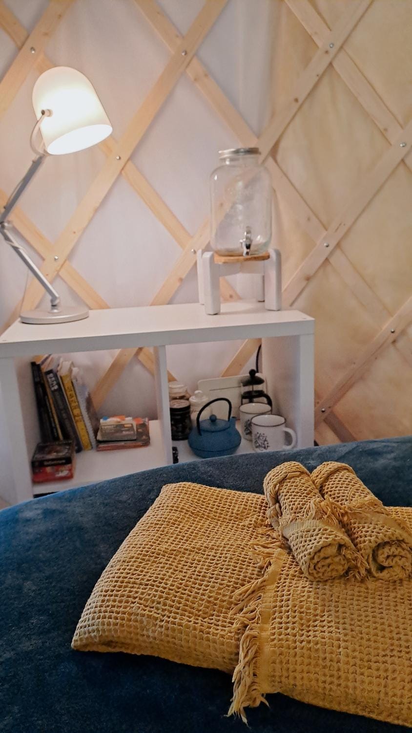 Yurt Birzs with Sauna at Kleja Camping Luxury tent in Latvia