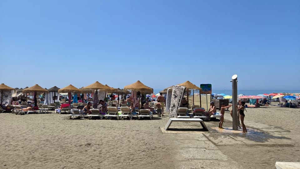 Day, People, Beach, group of guests, sunbed