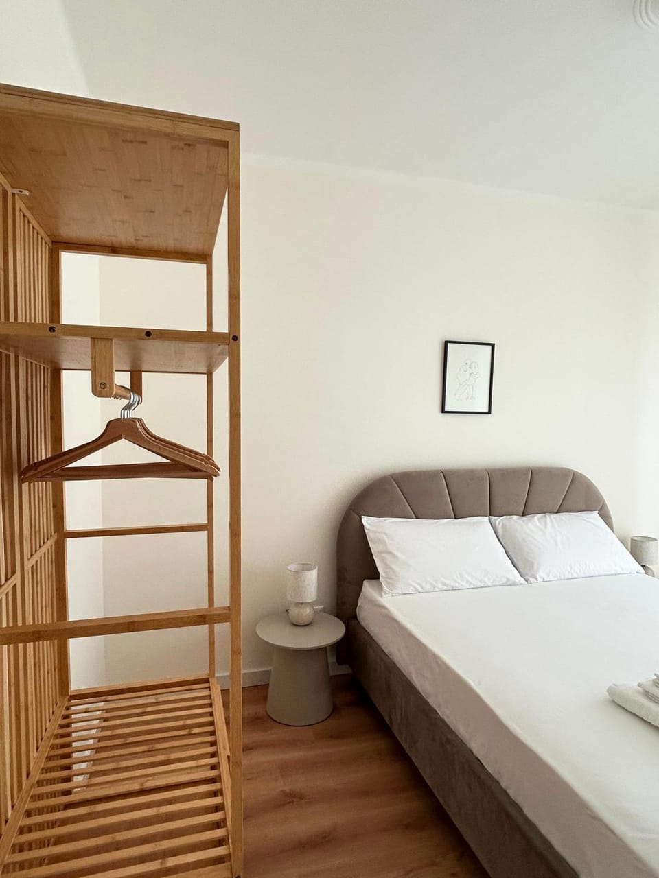 Bed, Photo of the whole room, Bedroom, towels, wardrobe