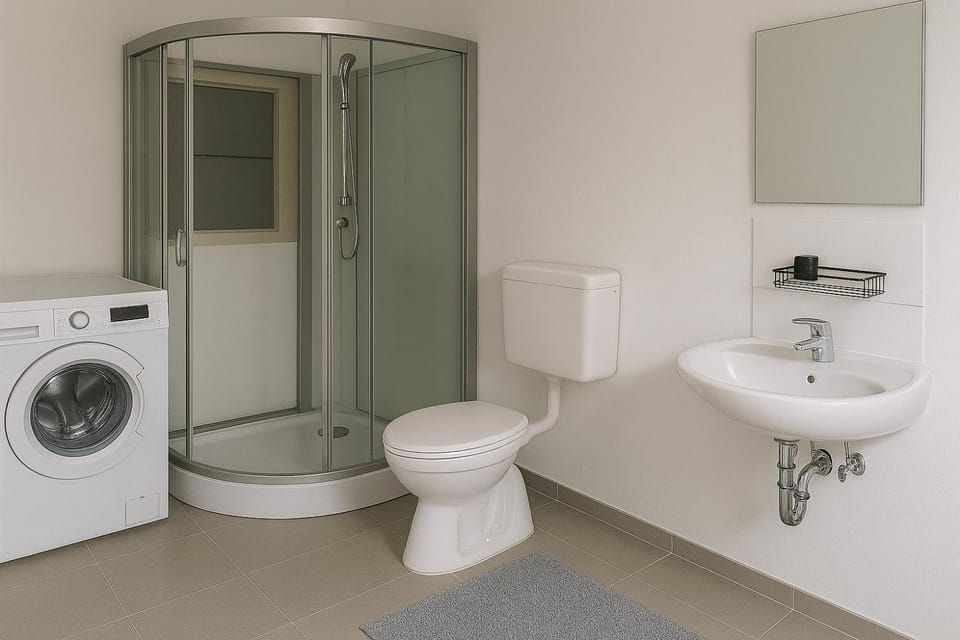 Shower, washing machine