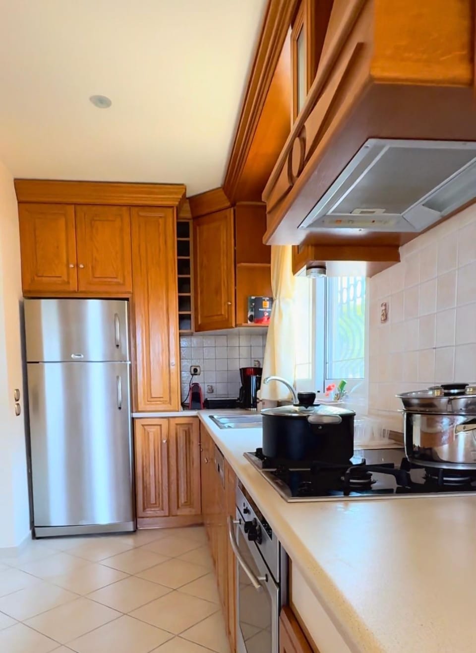 Kitchen or kitchenette, oven, stove