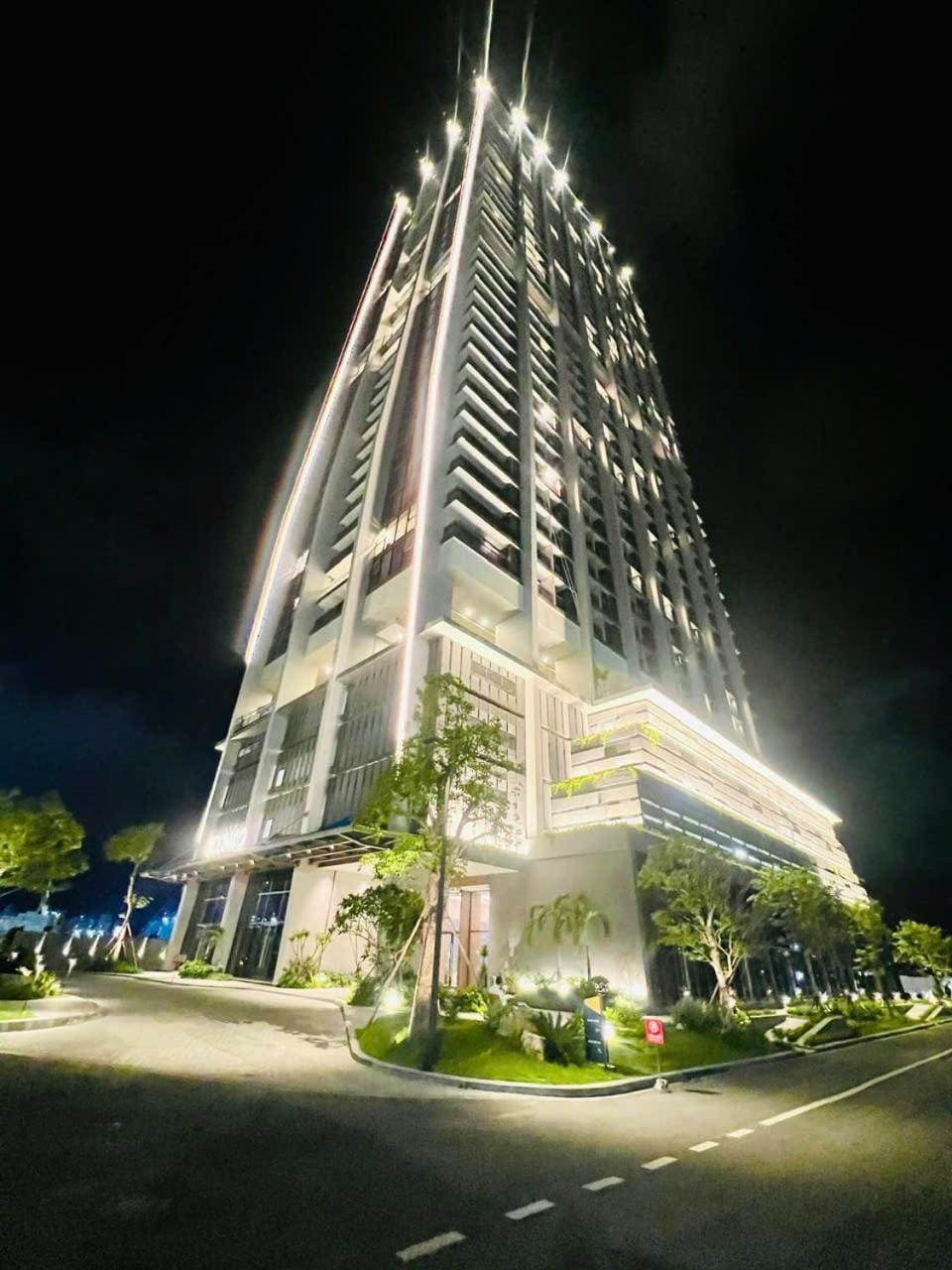 Property building, Night, Parking